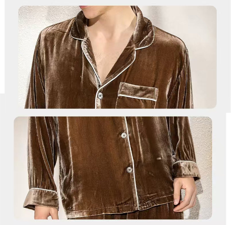 Men's Silk Velvet Pajamas Set
