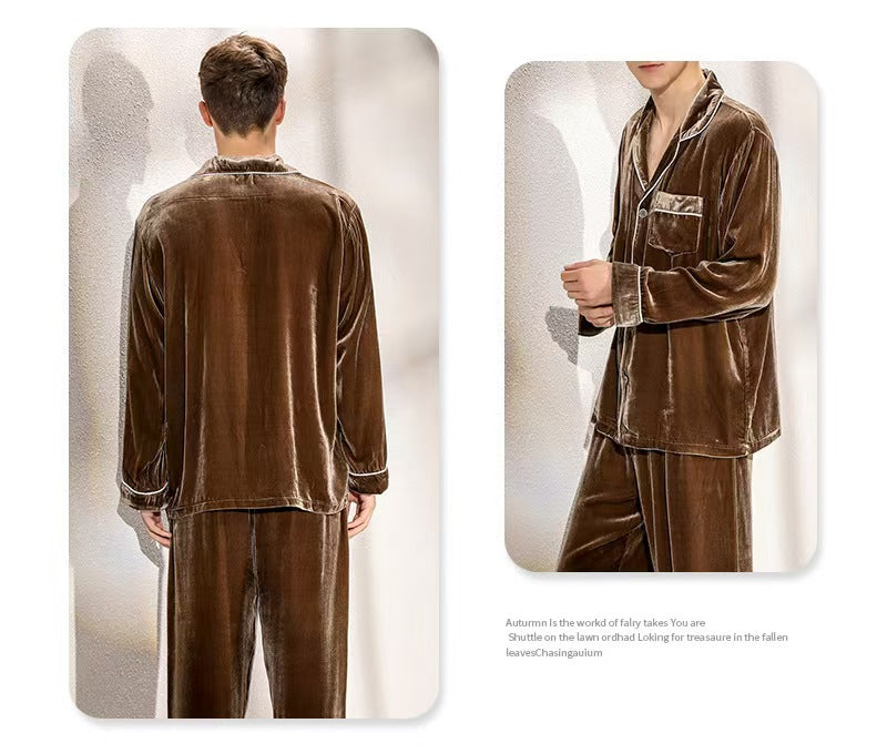 Men's Silk Velvet Pajamas Set