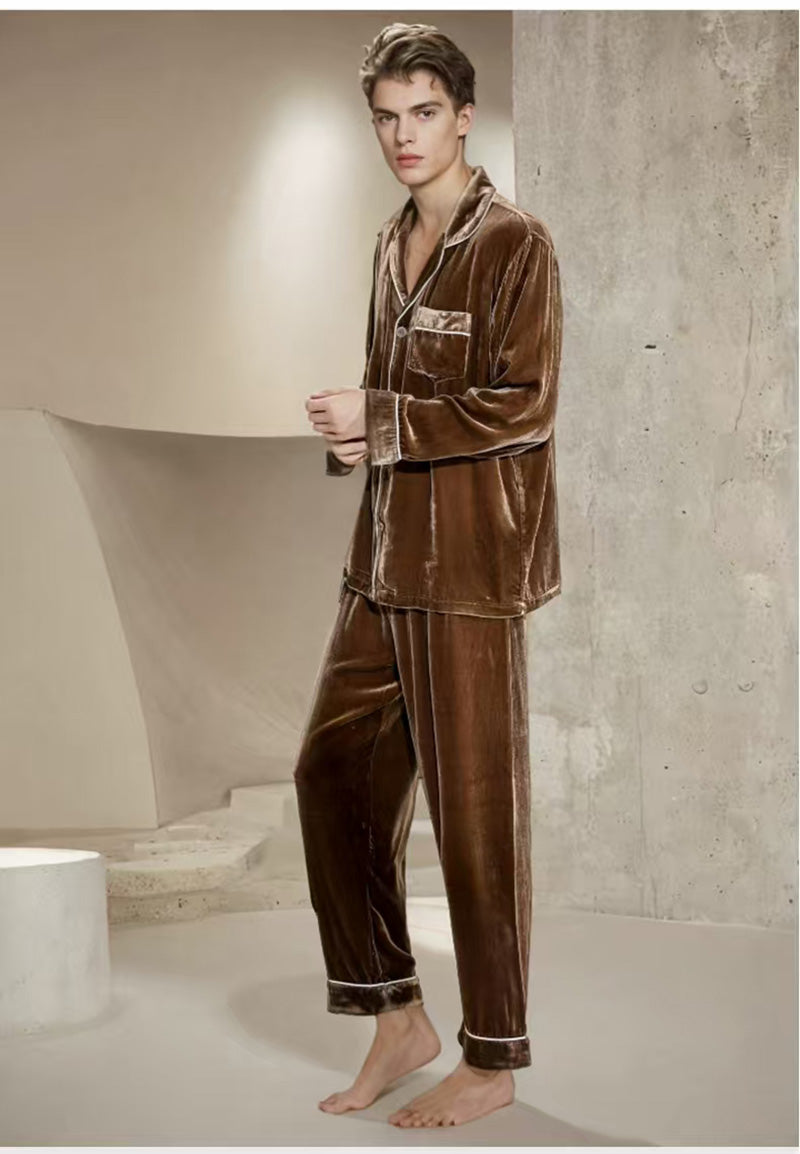 Men's Silk Velvet Pajamas Set