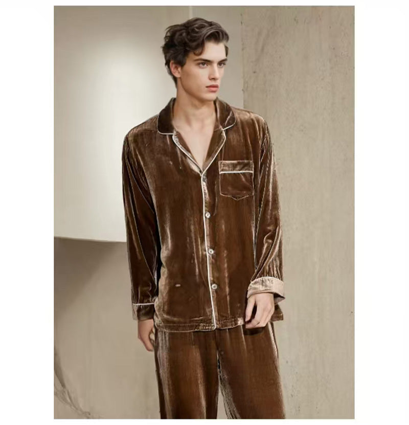 Men's Silk Velvet Pajamas Set