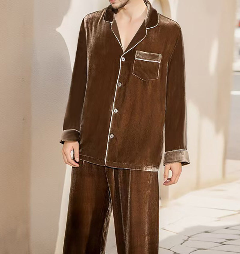 Men's Silk Velvet Pajamas Set