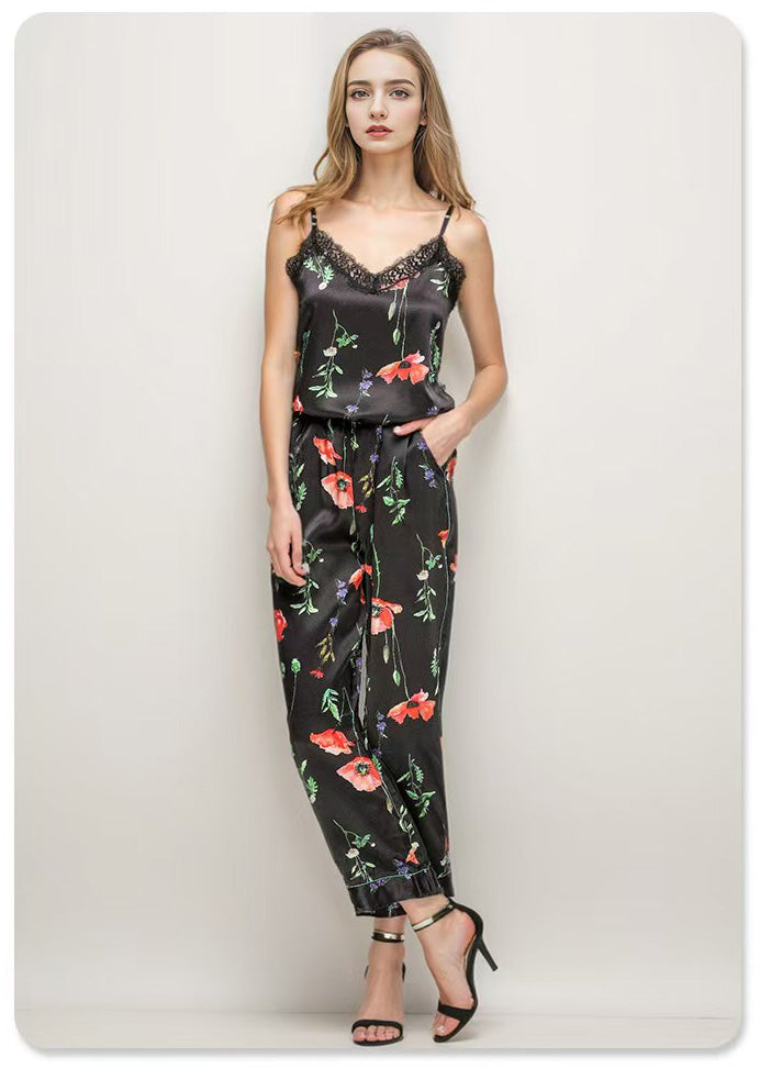 New Women's 100% Silk Pajamas Sets