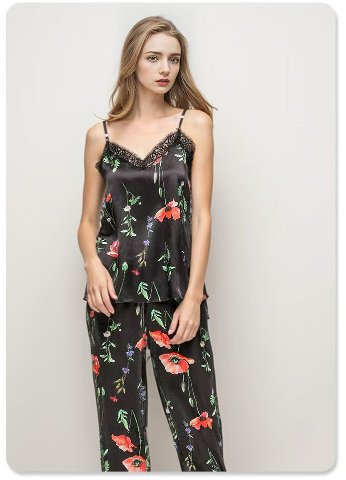 New Women's 100% Silk Pajamas Sets