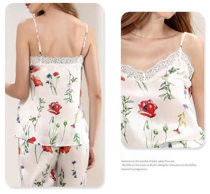 New Women's 100% Silk Pajamas Sets