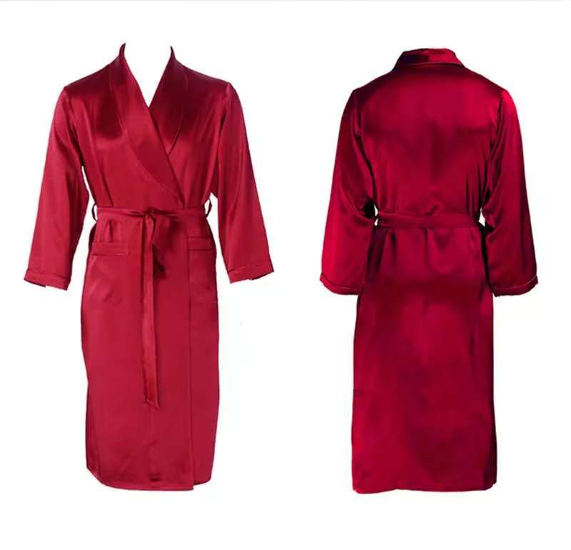 Men's Heavy Weight 30MM 100% Mulberry Silk Dressing Gown