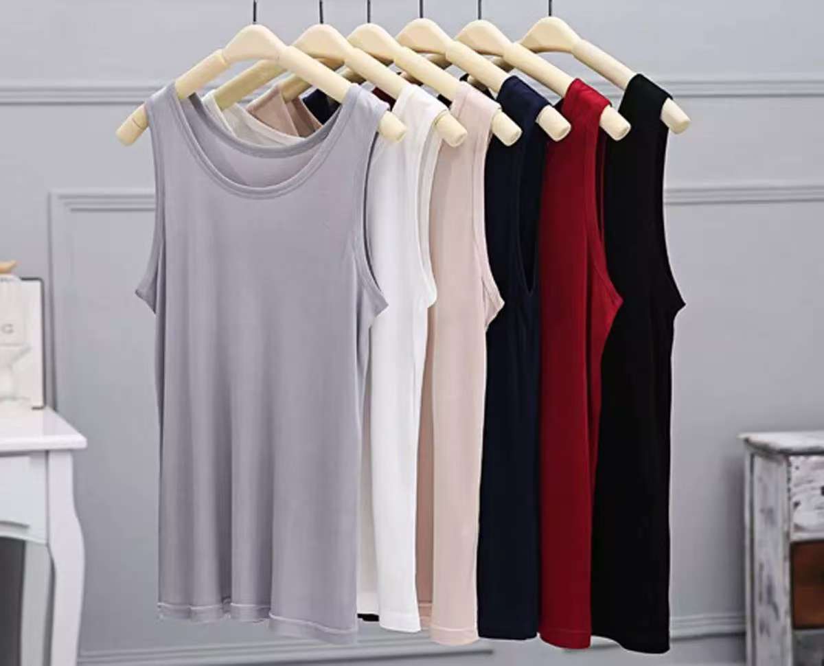 10 PCS Men's 100% Silk Tank Top