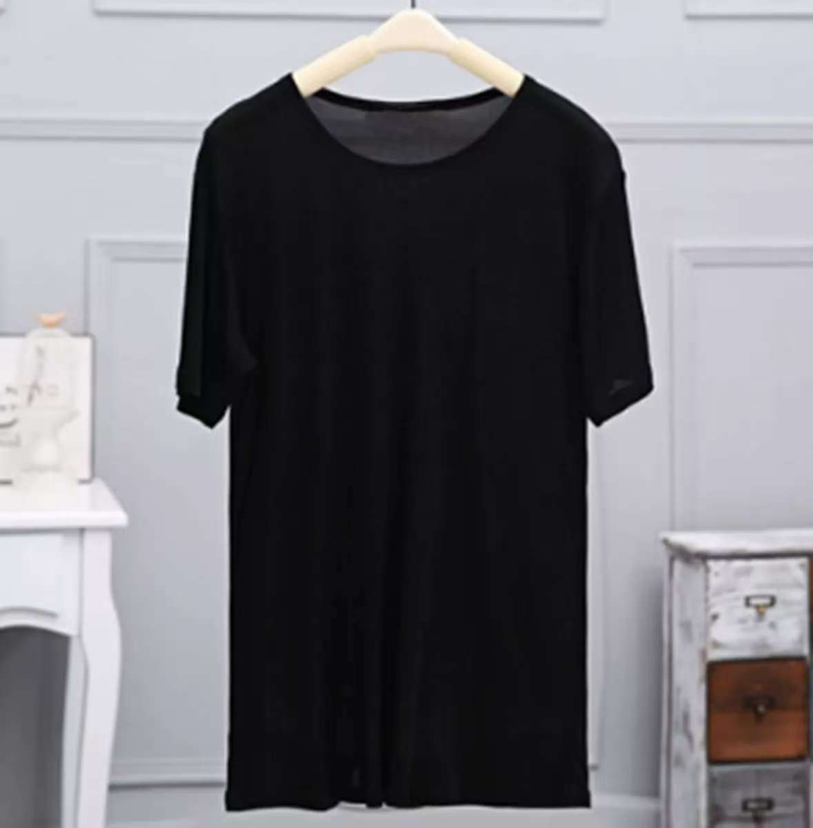 Men's 100% Silk Knit T-shirt