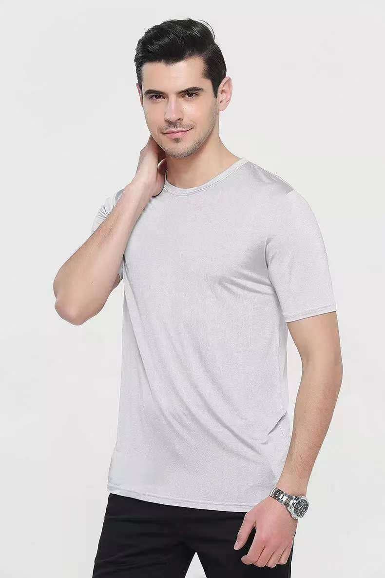 Men's 100% Silk Knit T-shirt