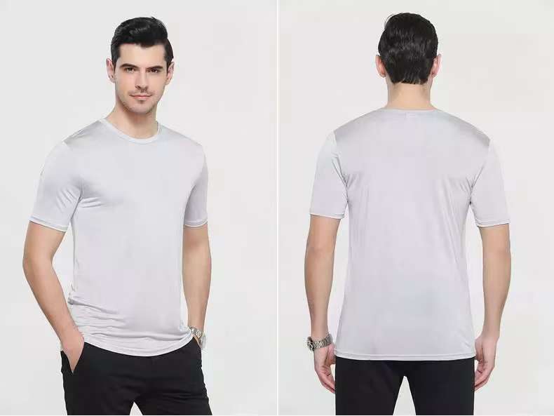 Men's 100% Silk Knit T-shirt