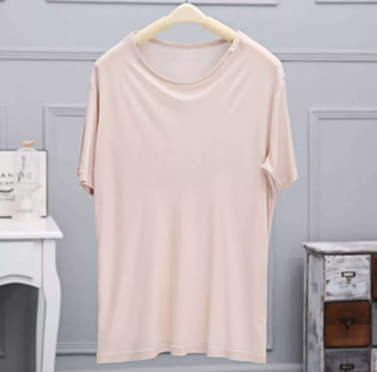 Men's 100% Silk Knit T-shirt