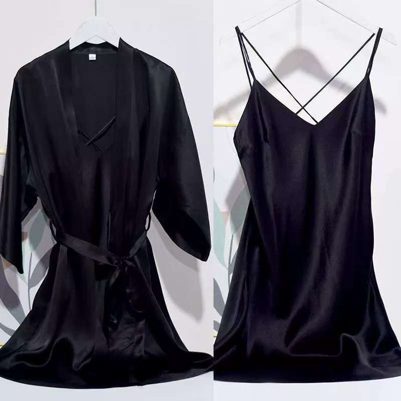 Women's 100% Silk Robe & Gown Set