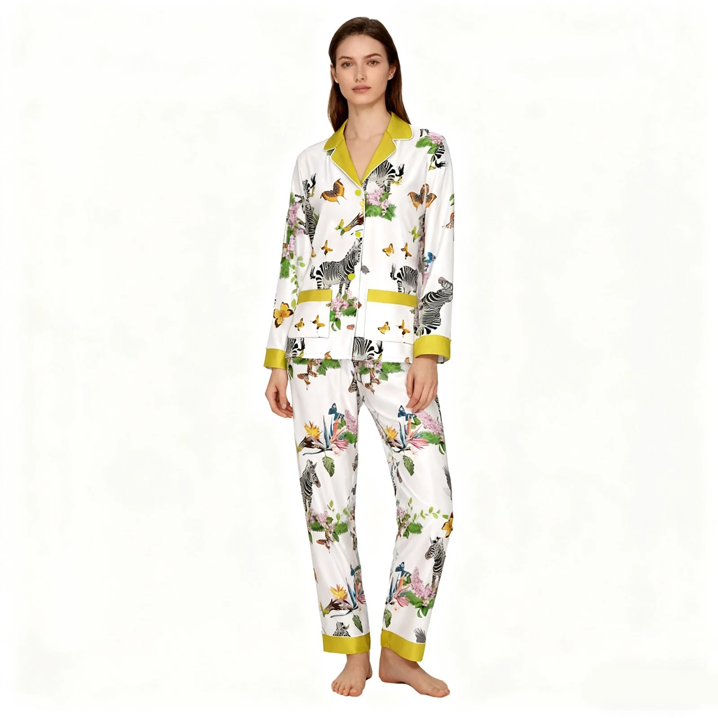 Women's 100% Silk Pajamas Set
