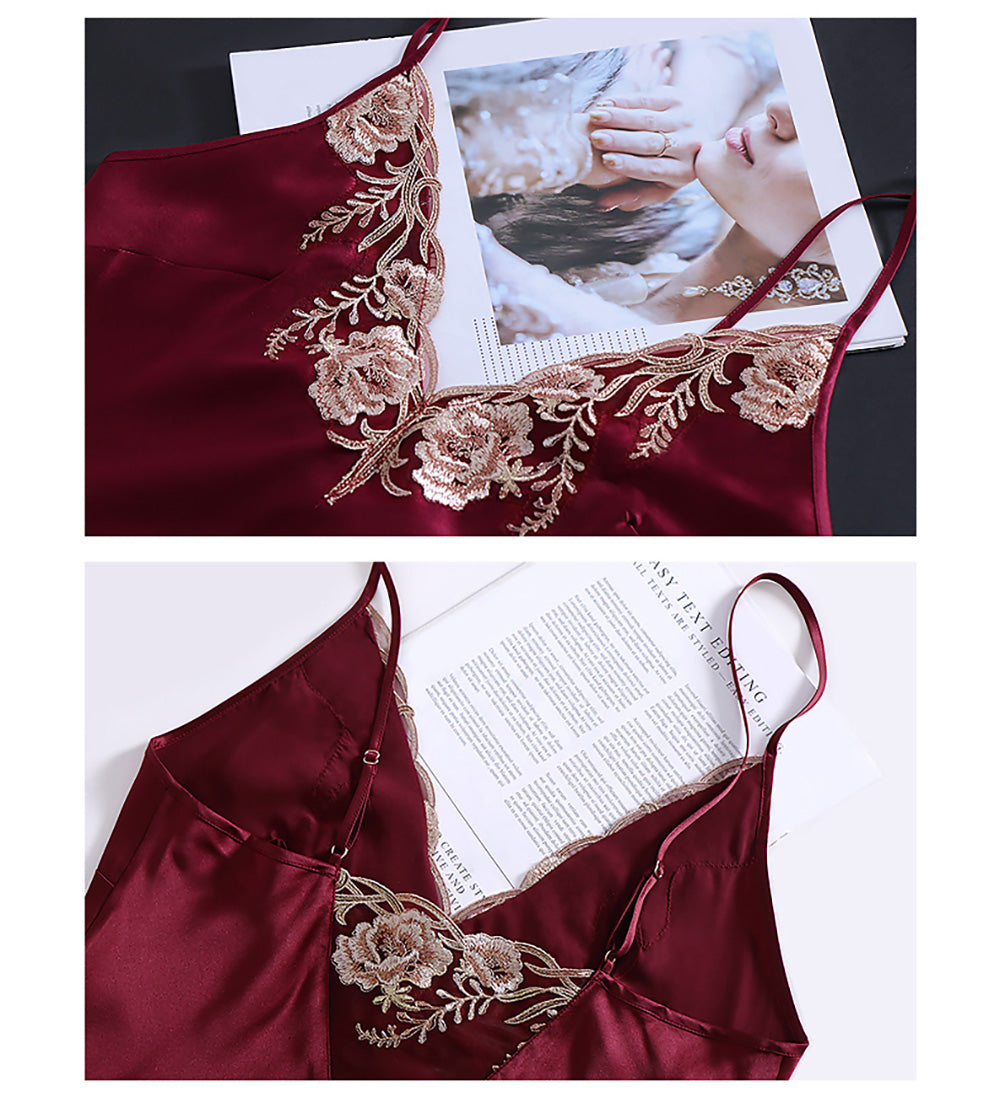 100% Mulberry Silk Cape & Chemise 2pcs set