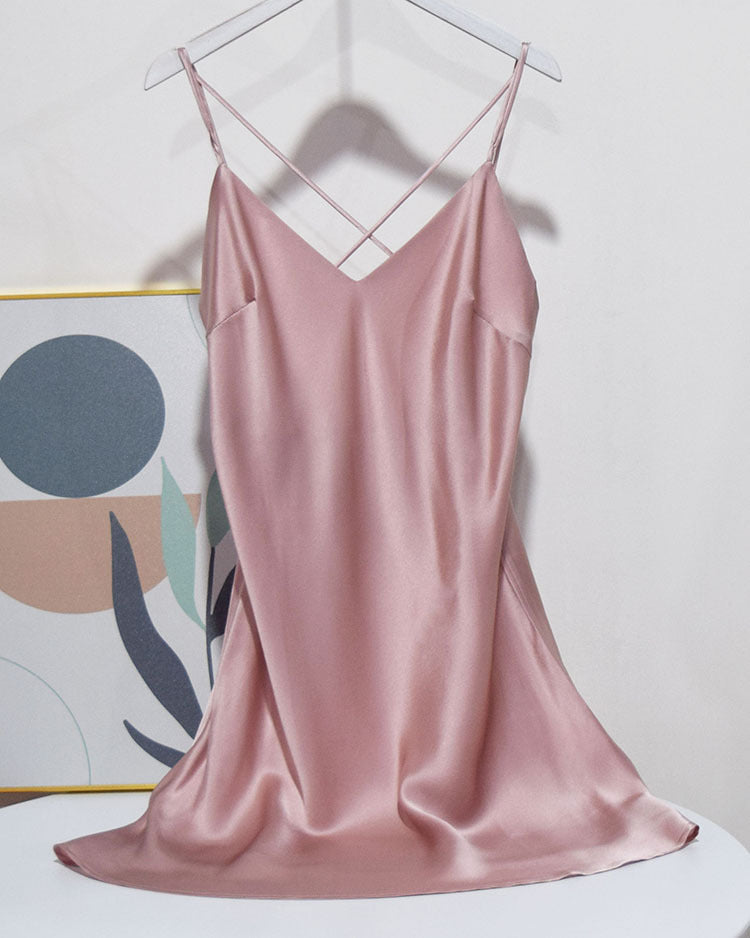 Women's 100% Silk Chemise Silk Sleepwear
