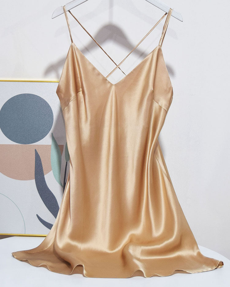 Women's 100% Silk Chemise Silk Sleepwear