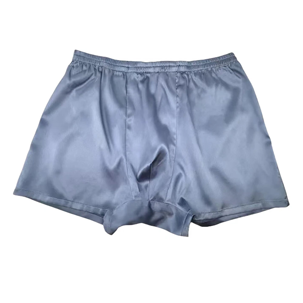 Men’s 19 Momme Stretch Silk Boxer Briefs with Elastic Waistband