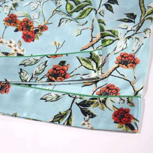 Women's 100% Silk Pajamas Set Print Silk Sleepwear