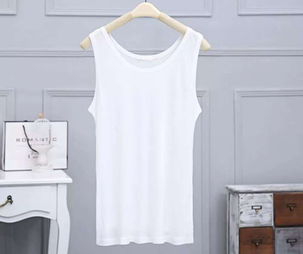 10 PCS Men's 100% Silk Tank Top Undershirt T Shirts Singlet Casual-Tee M L XL