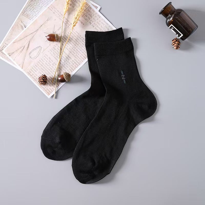 30 pairs Men's Silk Dress Socks High Ankle Socks Sports Casual Socks One size