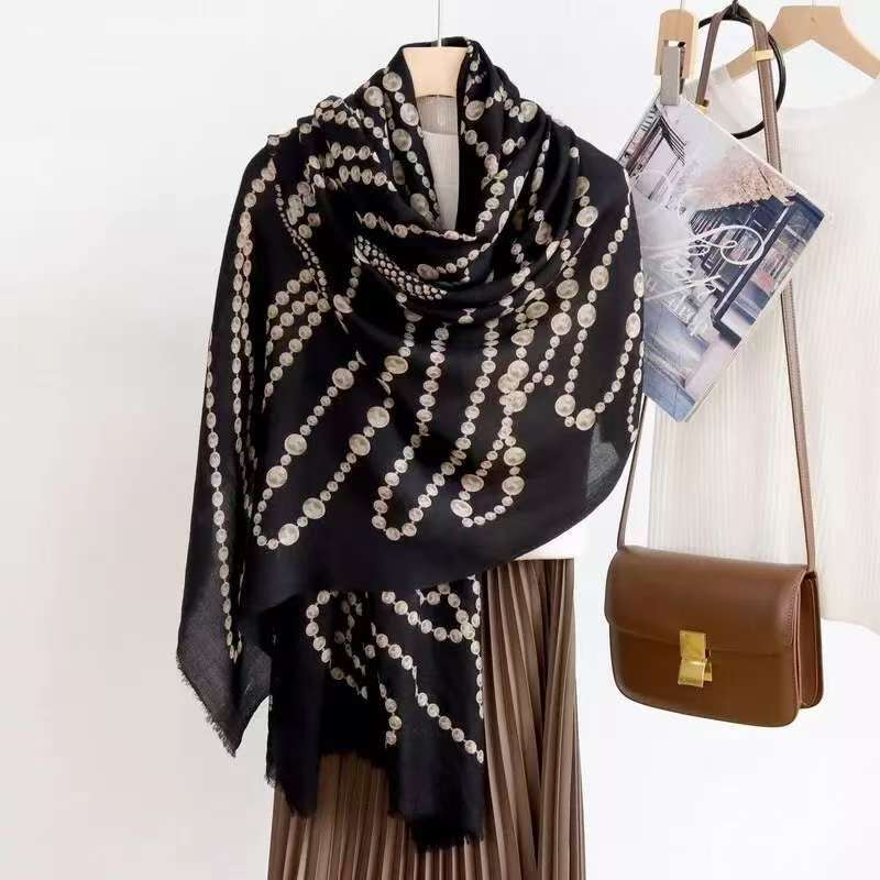 100% Cashmere Long Scarf Soft & Warm Wool Wrap Classic Animal Pattern 200×100cm