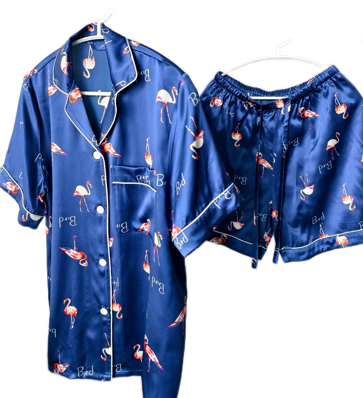 100% Silk Short Pajama Set Floral