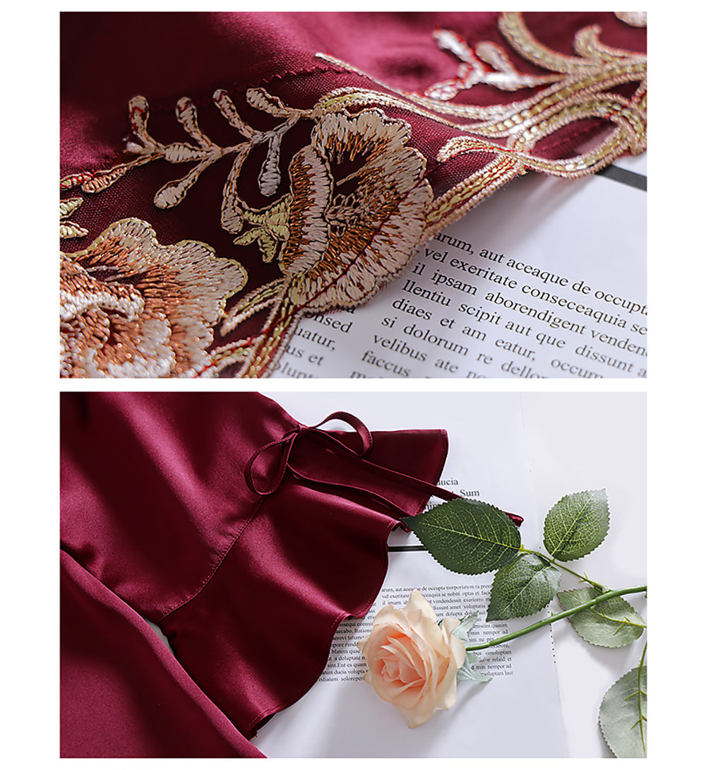 100% Mulberry Silk Cape & Chemise 2pcs set