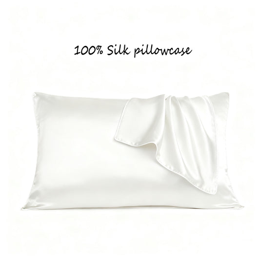 2pcs 100% Silk Pillowcases Ivory