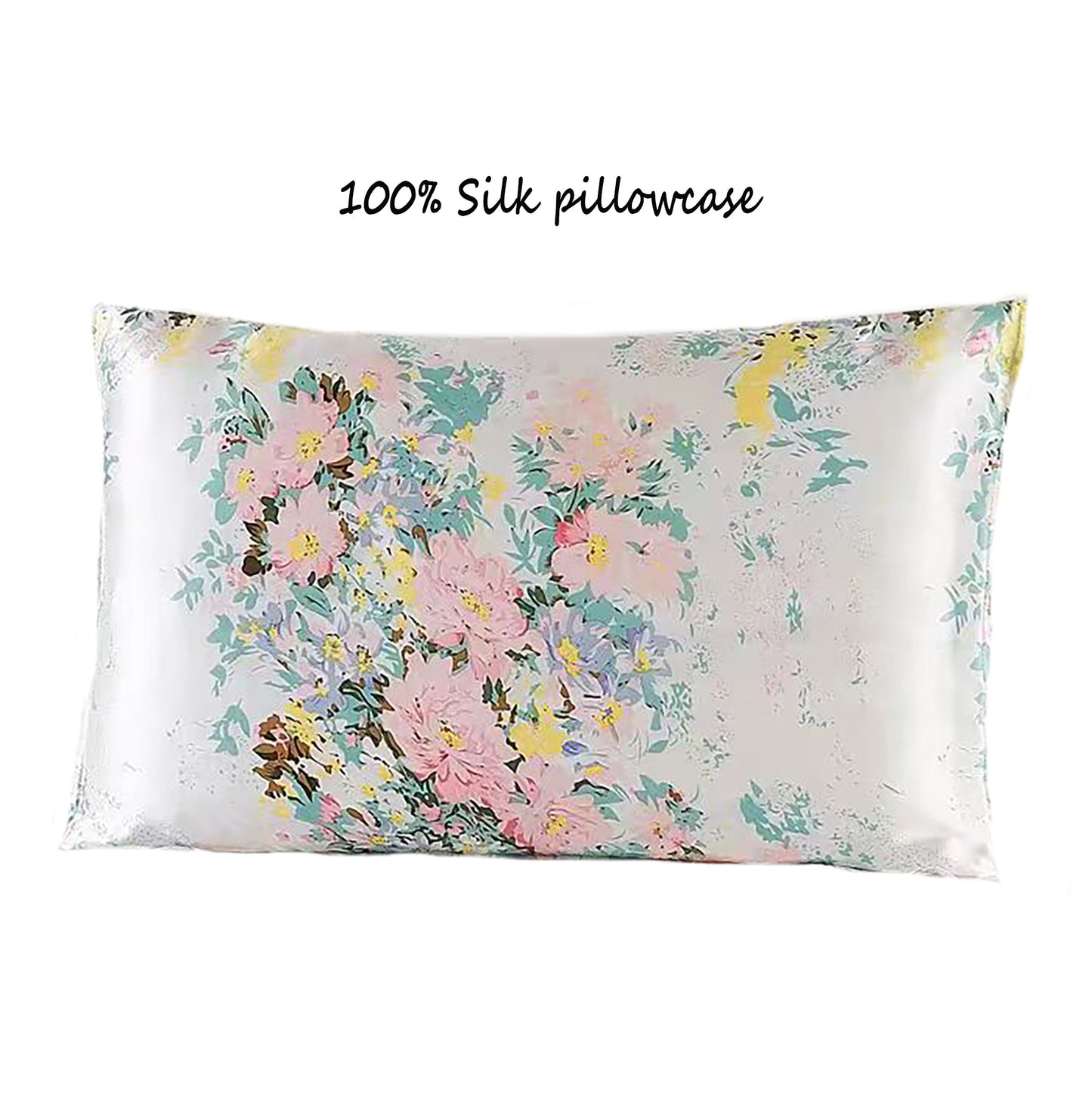 2pcs Floral Print Silk Pillowcases