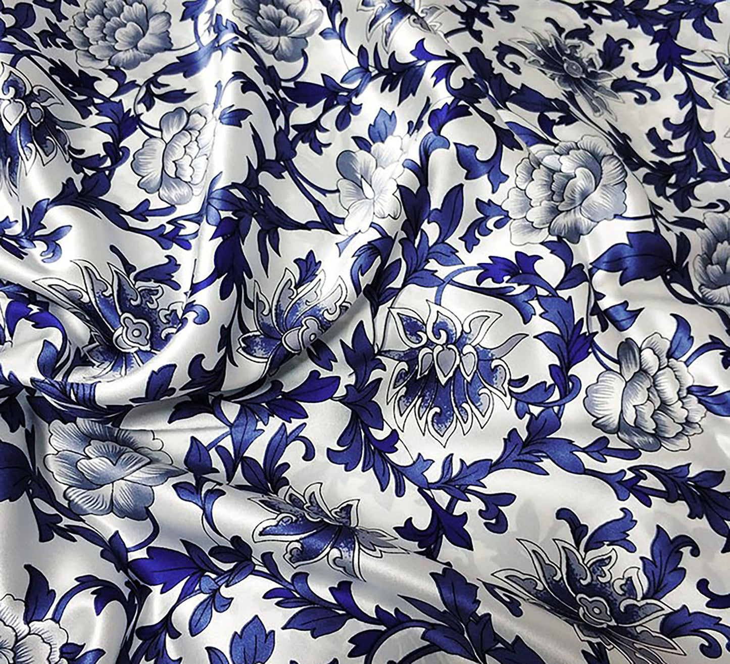 Luxury Mulberry Silk 2-Piece Printed Pillowcases Floral Fantasy