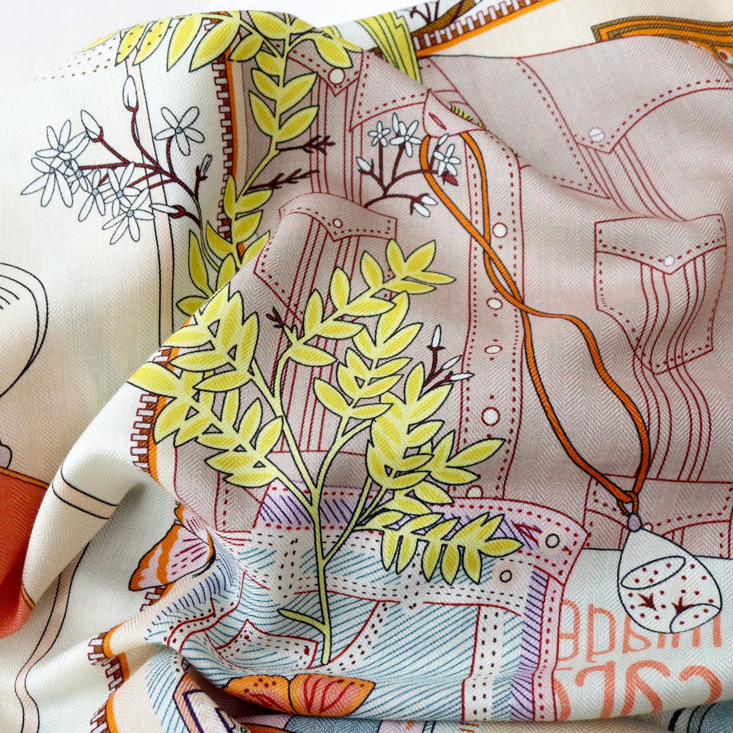 Double-Sided Two-Tone Silk & Wool Square Scarf 53"