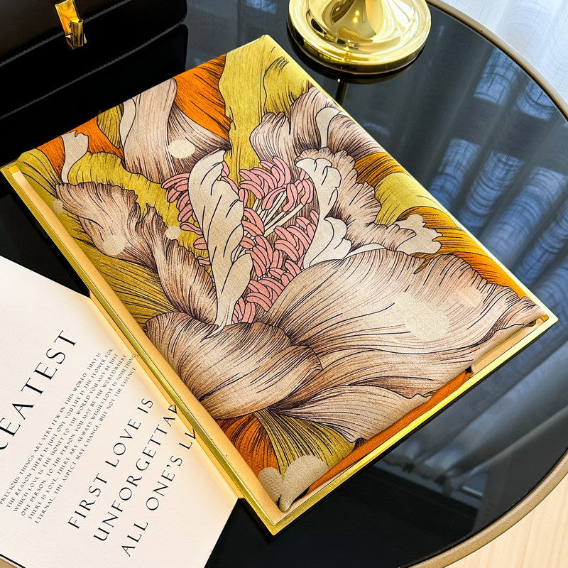 Silk and Wool Square Scarf 53"