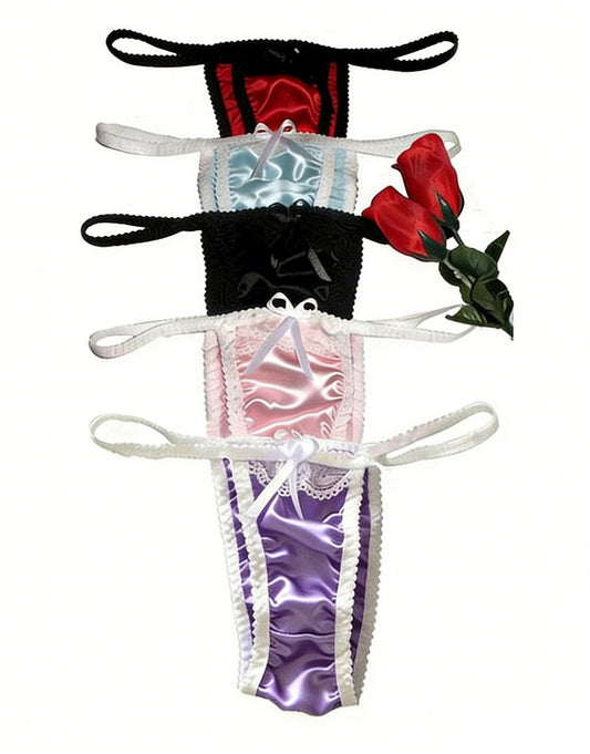 30pcs Women's Pure Mulberry Silk Tanga Panties XS-2XL