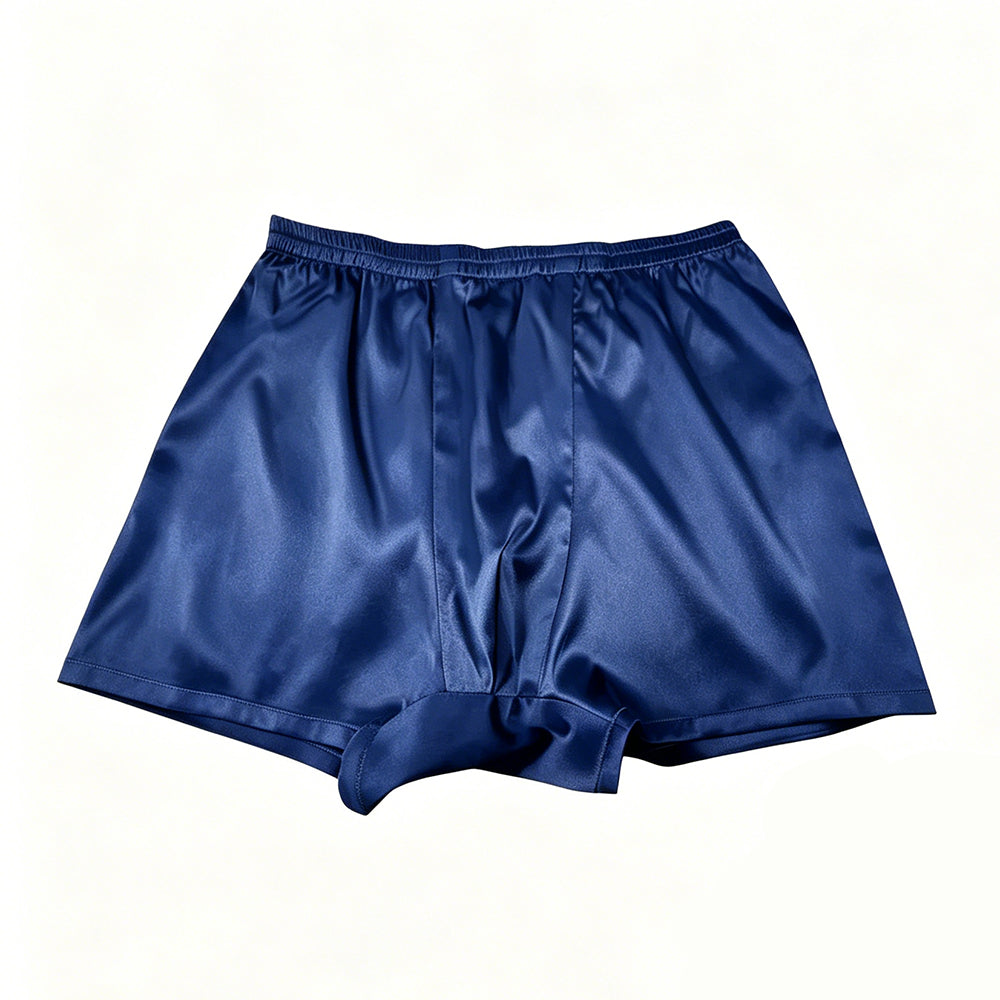 Men’s 19 Momme Stretch Silk Boxer Briefs with Elastic Waistband