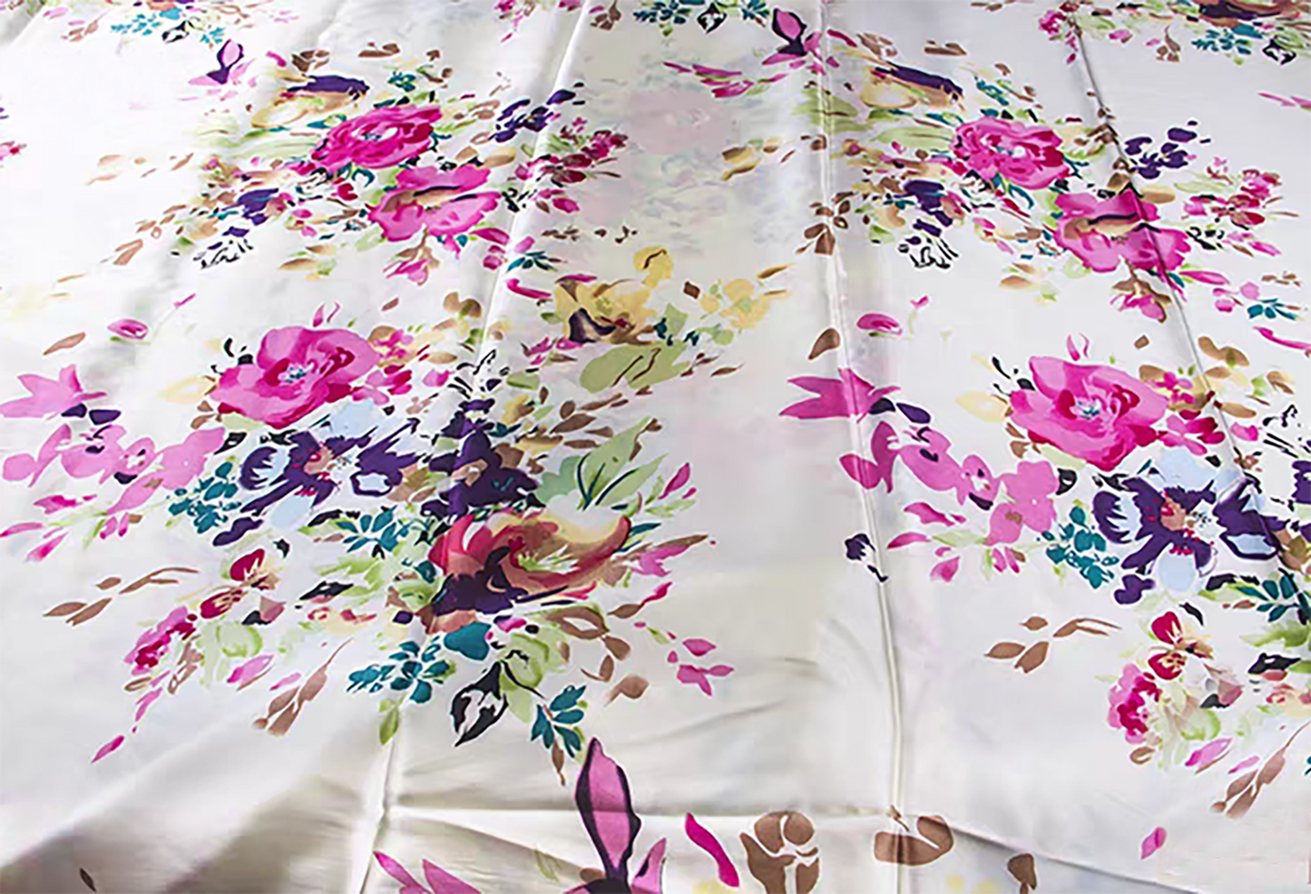 2 Pcs Silk Pillowcases with Floral Print
