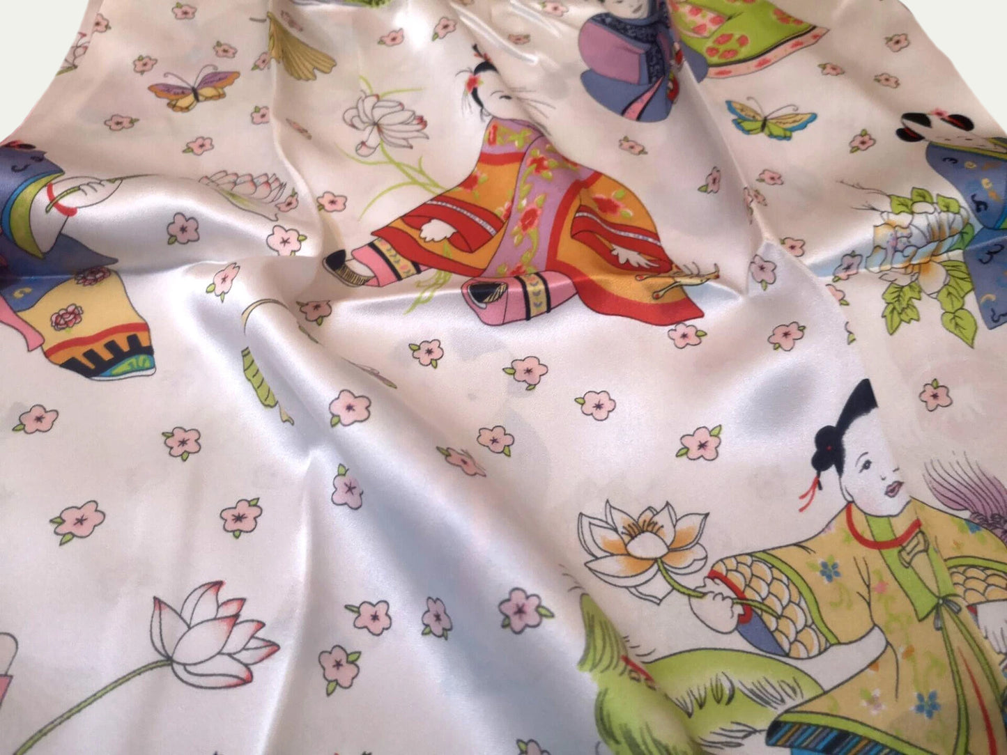 Kids’ Mulberry Silk Nightgown | Traditional Doll Print Short Sleeve Silk Sleep Dress
