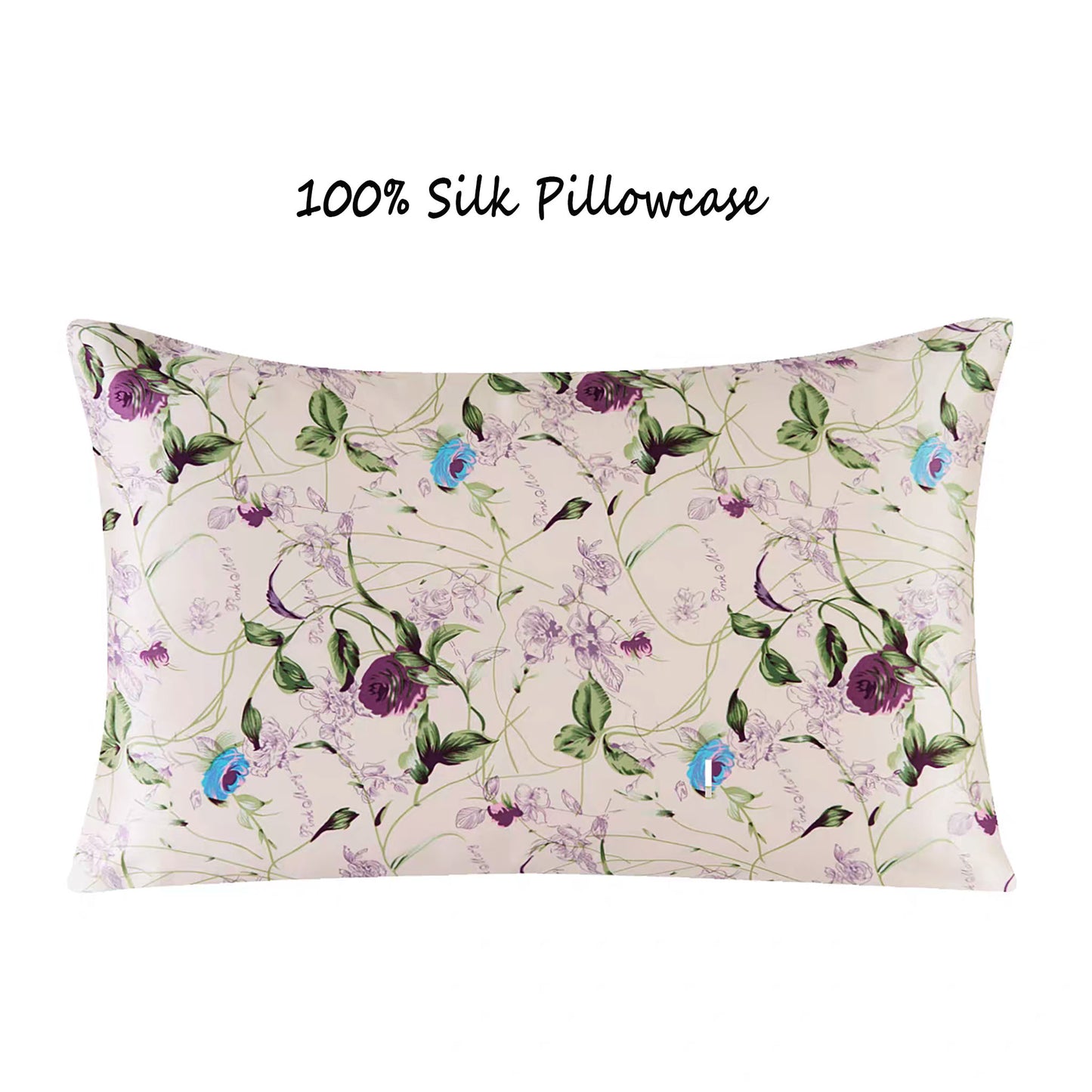 2-Piece Silk Pillowcases: Zipper Opening