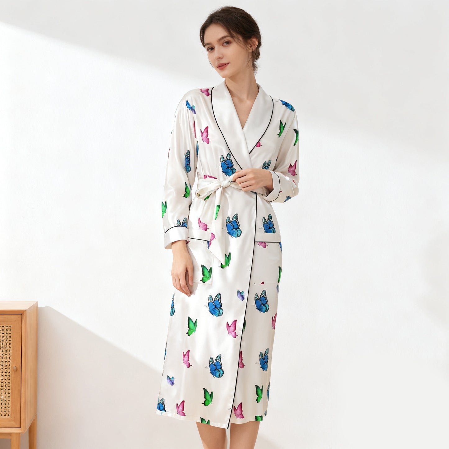 Luxury Silk Dressing Gowns Floral